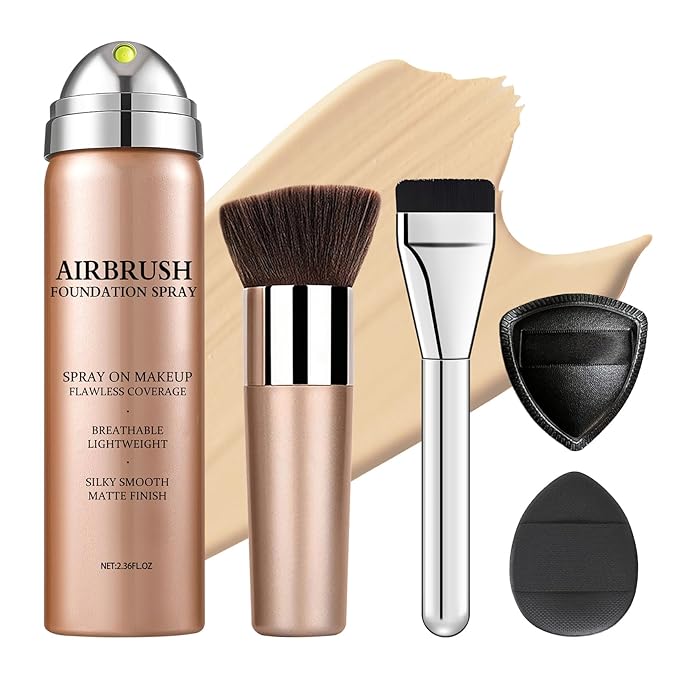 Magic Minerals Airbrush Foundation Smooth Matte Full Coverage Airbrush Flawless Setting Spray Foundation-03 Nude