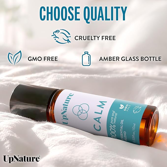 UpNature Calm Essential Oil Roll On – 100% Natural Aromatherapy for Relaxation - Nurse Essentials for Work, Nurses Week Gifts - Self Care Gifts for Women