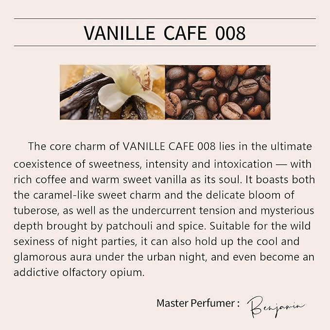 Signature Edition VANILLE CAFE 008 Inspired by Y. B.lack O.pium Oriental Floral Long-Lasting Women Fragrance - Amber, Musk, Vanilla- Clean & Vegan, Cruelty-Free 3.4 oz / 100 ml