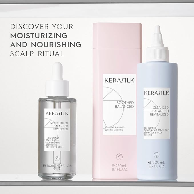 KERASILK Moisturizing Scalp Drops for Dry and Sensitive Scalps, 100ml