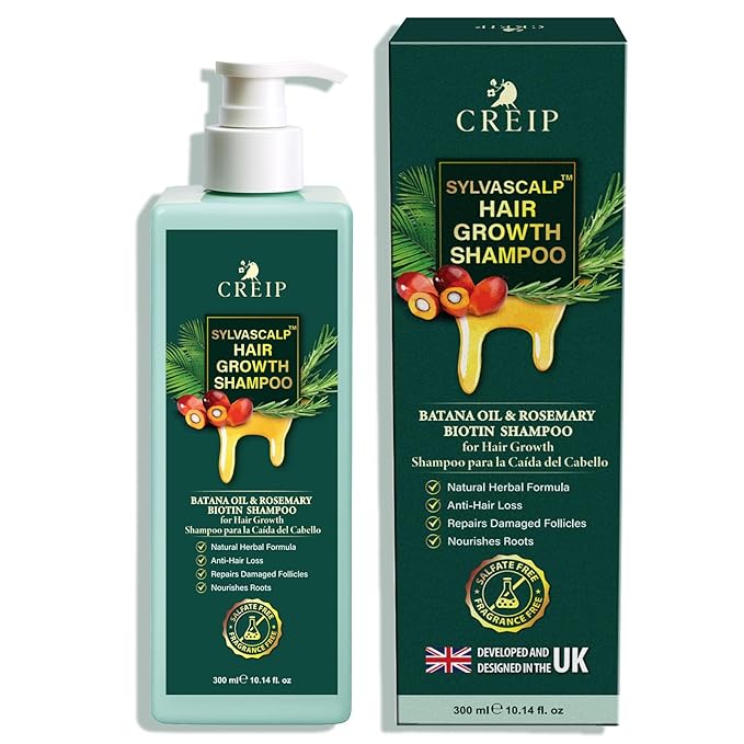 Rosemary & Batana Oil Hair Growth Shampoo: Hair Loss Shampoo for Men and Women with Biotin, Sulfate & Fragrance-Free Thickening