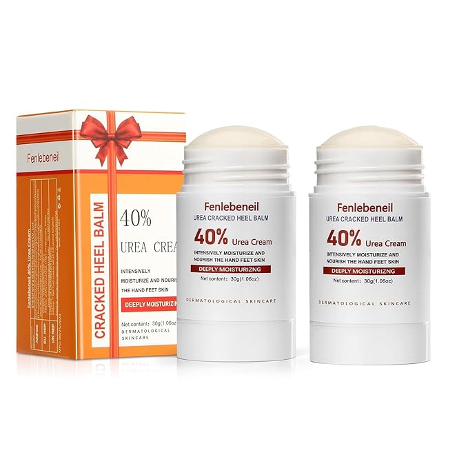 40% Urea Cream Cracked Heel Balm for Dry, Cracked Feet, Heals, Foot Hand Moisturizing 40 Percent Foot Urea Cream for Feet Maximum Strength 2Pack