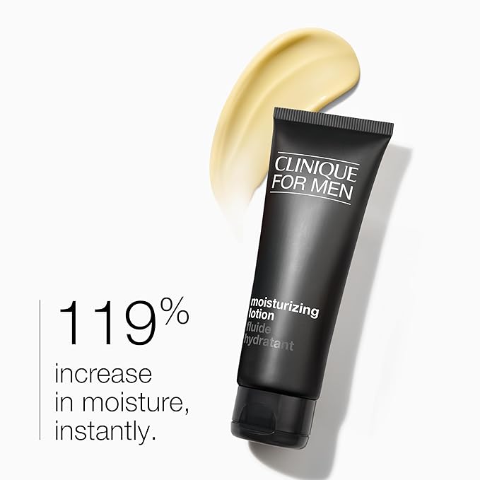 Clinique For Men Moisturizing Face Lotion With Hyaluronic Acid,Urea + Glycerin | Face Moisturizer For Drier Skin Types | Hydrating + Strenghening,3.4 Fl Oz,(Pack of 2)