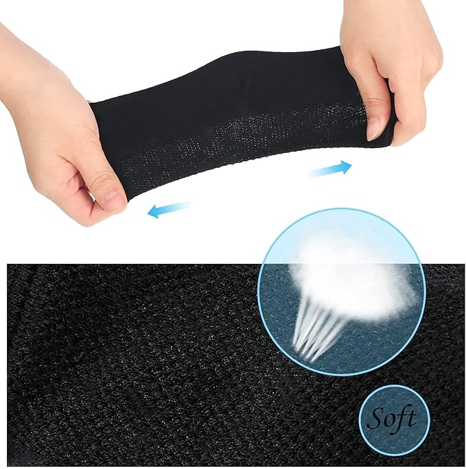 3 Pairs Moisturizing Socks,Soft Ventilate Gel Heel Socks Open Toe Socks for Dry Hard Cracked Skin Moisturizing Day Night Care Skin (Black, One Size)
