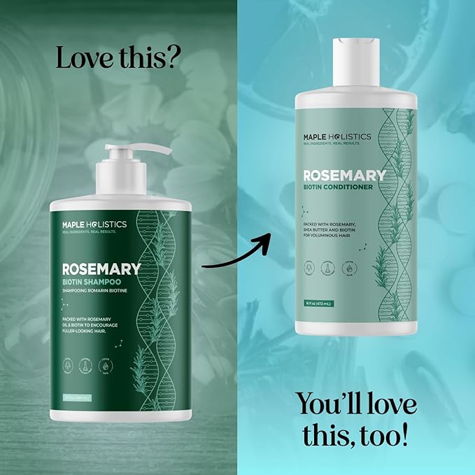 Volumizing Biotin and Rosemary Shampoo - Vegan Rosemary Biotin Shampoo for Thinning Hair for Women and Men with Nourishing B Vitamins & Tea Tree Oil - Paraben Silicone & Sulfate Free (32 Fl Oz)
