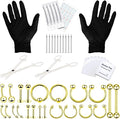 BodyJ4You 36PC PRO Body Piercing Kit - Nose Septum Ear Cartilage Lip Belly Navel Tragus Eyebrow - Surgical Steel 14G 16G BCR CBR Ring Barbell Spike - Tools Needles Gloves Clamps