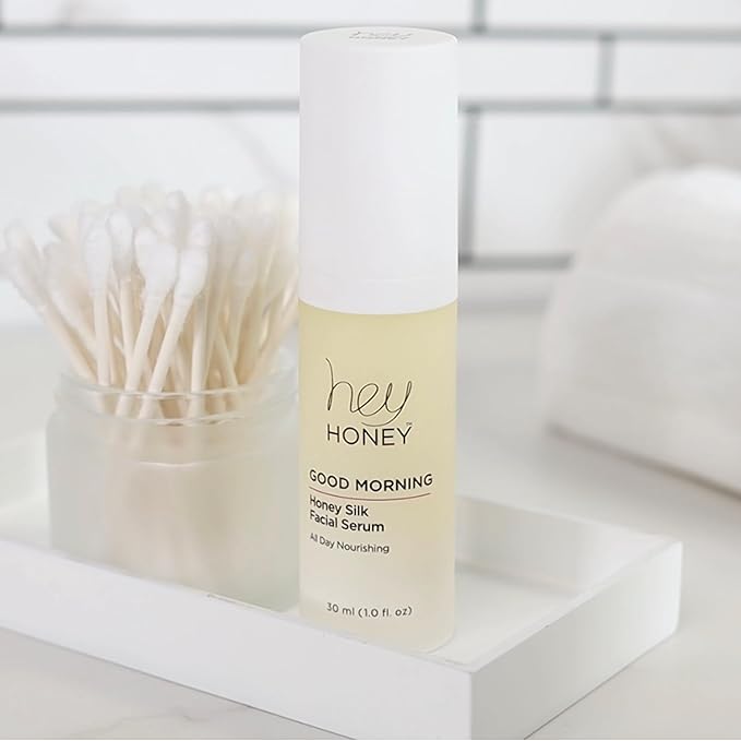 Hey Honey Good Morning Honey Silk Facial Serum | Anti-Aging Vitamin C & Hyaluronic Acid Serum for Radiant Skin Boosts Glow, Smooths Fine Lines, Strengthens Skin Barrier | 1 oz (Pack of 2)