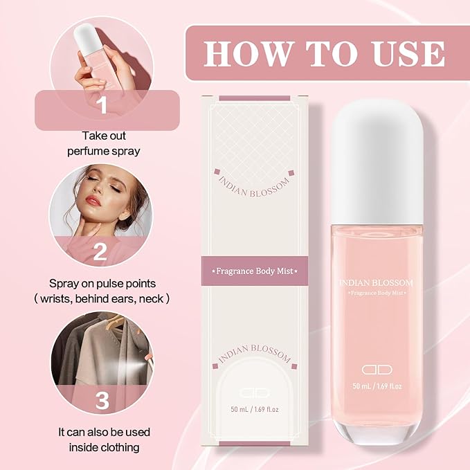 Roseye Hair & Body Perfume Mist – Jasmine Fragrance – Refreshing Scent Travel Size 1.7 Fl Oz/50ml