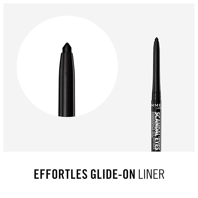 Rimmel London Scandaleyes Exaggerate Eye Definer, 001 Intense Black, 0.35g