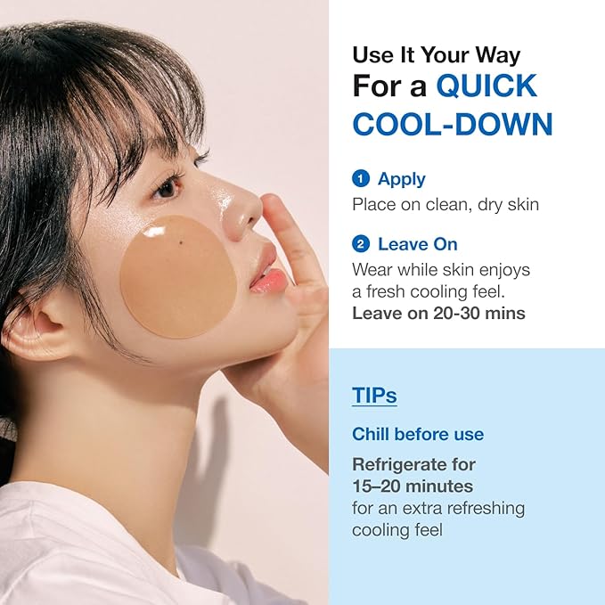 Acorn Jelly CoolDown Patch – Vegan Hydrogel Patches with Dotori Extract & Glacier Water for Instant Cooling & Soothing Relief – Non-Slip Fit, skincare coreano, Korean Skincare (34ea)