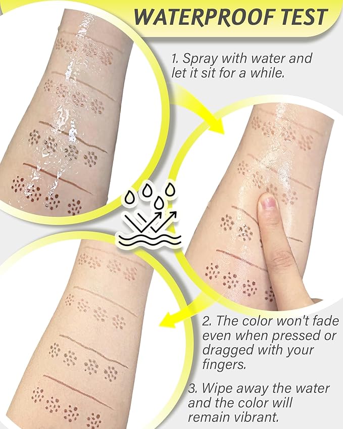 2 Color Faux Freckle Stamp Pen Kit, Upgrade Dual Ended 2-in-1 Waterproof Fake Freckle Pen with Multi-Prong Freckles Stamp Head for Women to Easily Create Natural Long-Lasting Sunkissed Makeup