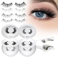 Higu clace 4Pairs Magnetic Eyelashes with Applicator Soft Magnetic Lashes Natural Look Wispy Magnet Lashes Without Eyeliner Easy to Wear and Remove(DJCX-B04)