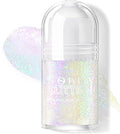 HOSAILY Roll-on Holographic Body Glitter Gel for Face Hair, Chameleon Color Changing Glitter Gel Under Light, Chunky Mermaid Sequins Festival Party Rave Accessories Shimmer Makeup (Neon Violet)