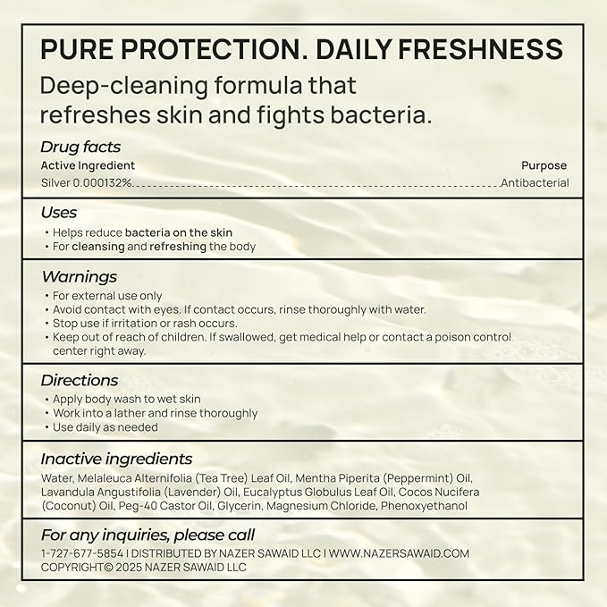 Tea Tree Antifungal Body Wash – Antibacterial Soap for Jock Itch, Back Acne, Eczema & Body Odor – Peppermint & Lavender – For Men & Women – All Skin Types – 16 Oz