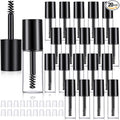 Nogeqi 20PCS Empty Mascara Tube 3ml Mini Empty Mascara Tube and Wand Glass for Castor Oil Small Sample Size Eyelash Growth Packing Tubes Container with Eyelash Wand Home and Travel