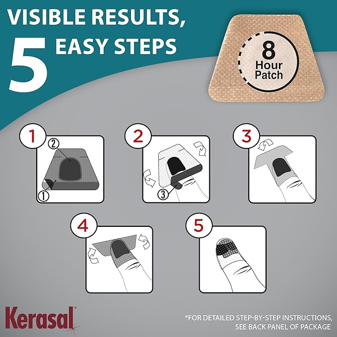 Kerasal Multi-Purpose Patches for Nail Repair for Damaged Nails, 14ct and Pack of 5 Files