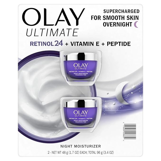 Olay Ultimate Retinol 24 + Vitamin E + Peptide Night Moisturizer (1.7 Oz, 2 Pk)