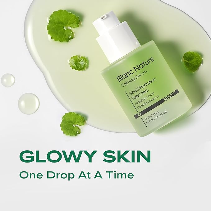Calming Serum, Soothing and Hydrating Serum for All Skin Types with Hyaluronic Acid, Centella Asiatica and Panthenol, Korean Skincare for Glass Skin, 1.01 fl oz (30 ml)