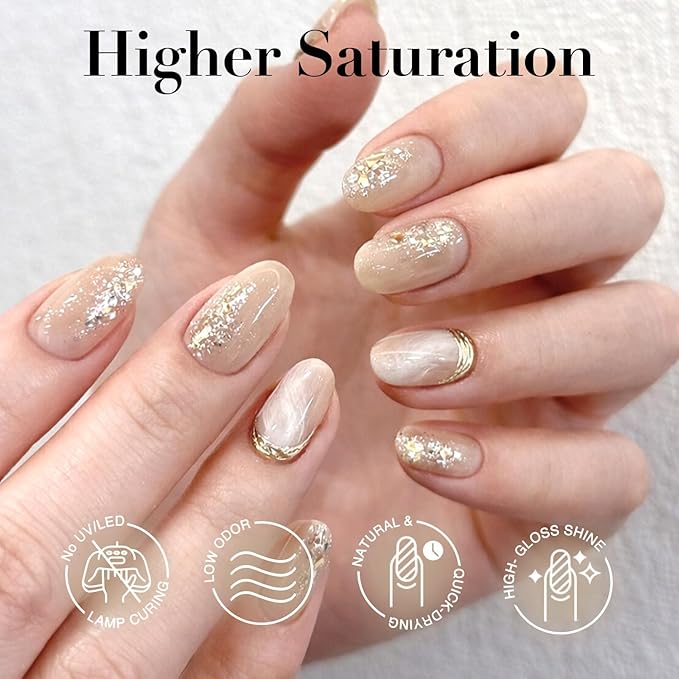 AZUREBEAUTY 6 Colors Milky Nude Dip Powder Nail Kit, Nude Ombre Collection Kit French Nail Art Manicure DIY, No UV Lamp Required