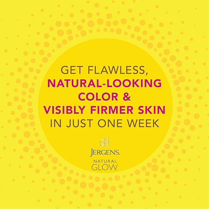 Jergens Natural Glow +FIRMING Body Lotion, Fair to Medium Skin Tone, 7.5 Ounce Sunless Tanning Daily Moisturizer with Collagen and Elastin. Helps to Visibly Reduce Cellulite