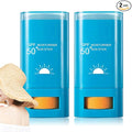 2 PCS Face Sunscreen Stick,SPF 50+ Sunscreen Stick Face,Oil Control Lightweight Sunscreen Face Stick,Matte Stick Sunscreen for Face