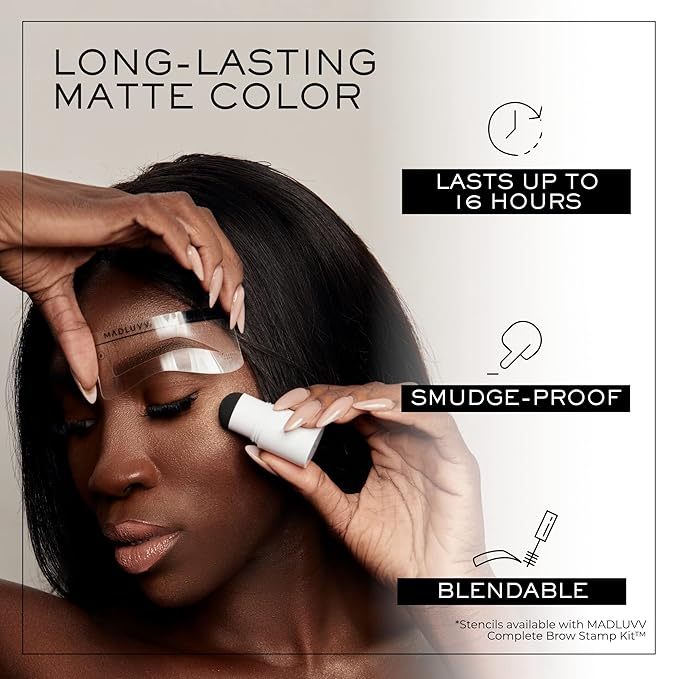 MADLUVV Brow Stamp Refill* - Color Stamp for Brows & Root Touch Up for Women & Men, Instantly Conceal Hair Loss, Grey Hair, Thinning Hair with Stain-Proof/Smudge-Proof Powder Formula (Taupe)