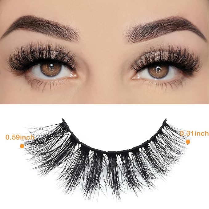APCYUST Lashes Mink Bulk 30 Pair Wholesale Lashes 5D Fluffy Eyelashes Wholesale Faux Mink Eyelashes Natural Medium Length Fake Lash with Portable Pack (Wispy Flare 30 Pairs)