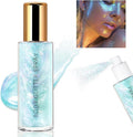 HOSAILY Body Glitter Spray, Holographic Body Shimmer Quick-Drying and Non-Sticky Duochrome Glitter Hairspray for Face Clothes, Sparkle Highlighter Makeup Festival Rave Accessories, Blue