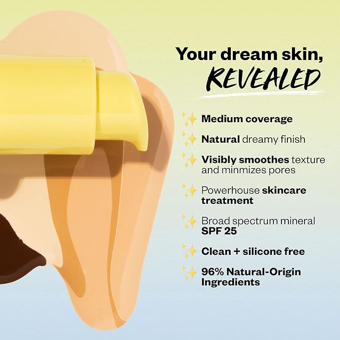 Kosas Revealer Liquid Foundation SPF 25 – Medium Buildable Coverage, Hydrating Natural Glow Finish, Medium Deep Neutral Warm 340
