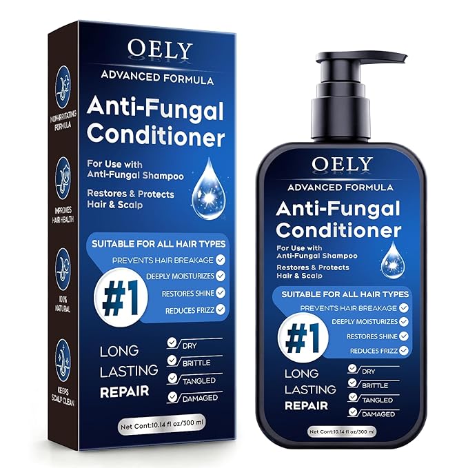 Deep Moisturizing & Folliculitis Conditioner: With Mint & Tea Tree Oil, Hydrates Dry Hair, Strengthens & Repairs Damaged, Brittle Hair, Boosts Shine, Sulfate-Free, for All Hair Types - 10.14 fl.oz