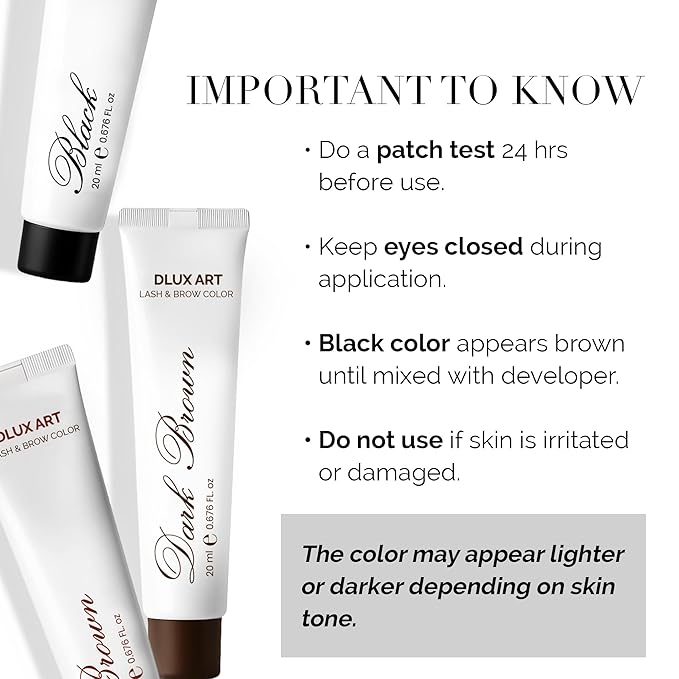 Korean Eyebrow Color Kit Black– Professional Brow Color for Women, Eyebrow Color for Natural Looking Brows, Long-Lasting Brow Color for Salon & Home
