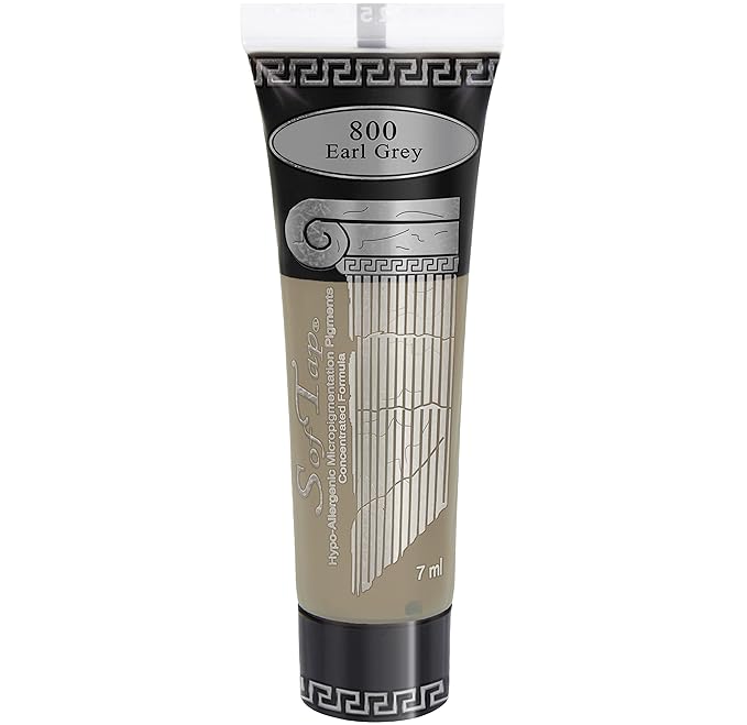Microblading Ink for Eyebrows by SofTap® | Earl Grey – Light Cool Grey PMU Pigment for Nano Brows, Machine & Hand Method | Carbon-Free Inorganic Permanent Makeup Ink