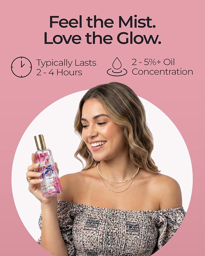Luxe Perfumery Pura Vida Cassis & Orchid Moisturizing Fragrance Mist – Floral Fruity Body Spray with Cassis, Bulgarian Rose & Vanilla Orchid – Hydrating Skin Mist for Women, Made in USA, 8 Fl Oz