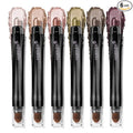 LUXAZA PRO Shimmer Eyeshadow Stick Makeup 6PCS Set, Pink Metallic Matte Cream Eye Shadow Eyeliner Brightener Pencil Crayon - DESERT WILD