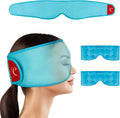 Comfytemp Cooling Eye Mask, 2PCS, Reusable Gel Ice Cold Sleeping Mask for Puffiness, Hot Cold Pack Wrap for Puffy Eyes, Dry Eyes, Headache, Migraines, Stress Relief, Post Surgery Use