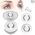 Meylora Magnetic Eyelashes with Applicator Natural Look, Reusable Eyelashes Magnetic Lashes, No Glue Needed Wispy False Lashes Kit Easy to Wear and Remove (Camellia+Devil)