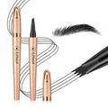 Microblading Eyebrow Pencil - 2026 New 4-Tip Waterproof Brow Pencil with Micro-Fork Tip, Longl Lasting Eyebrow Pen Eyebrow Pencils for Women (Black)