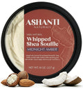Ashanti Naturals Scented Whipped Shea Butter | African Body Butter for Men w/Coconut and Almond Oil (Midnight Amber Souffle, 8 oz)