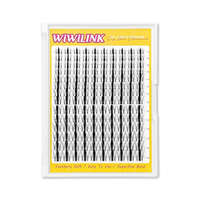 Manga Lash Clusters 8-18mm Fairy Eyelash Clusters DIY Lash Extension Spikes 0.3mm Wispy Natural Individual Cluster Eyelash Extensions D Curl, Wanna Be