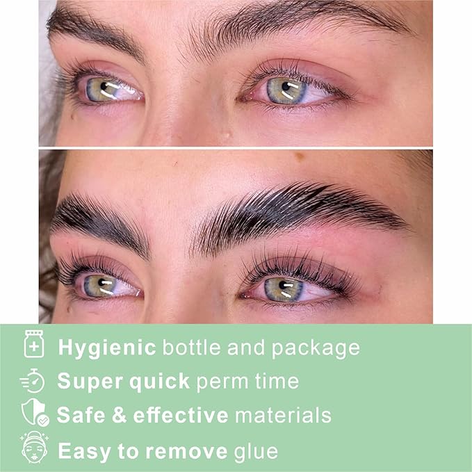 Improved Formula Lash Lift & Brow Lamination Kit, Eyelash & Eyebrow Perm Curling Lifting for Home DIY Use, Long-Lasting 6-8 weeks Professional Salon-Quality Results