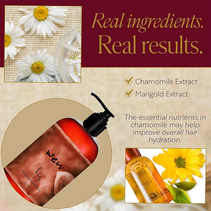 WEN by Chaz Dean Cleansing Conditioner - Cleansing Conditioner for Hair, Shampoo & Conditioner Cowash for Fine or Curly Hair, Co Wash with Rosemary Oil - Fig, 16 Fl Oz (Pack of 1)