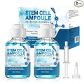 Stem Cell Serum for Face – 2 Pcs Microneedling Serum Ampoule Booster to Use with and without Derma Pen, Korean Anti-Aging Skin Care for Wrinkles, Scars, Hydration & Rejuvenated Skin 1 fl.oz