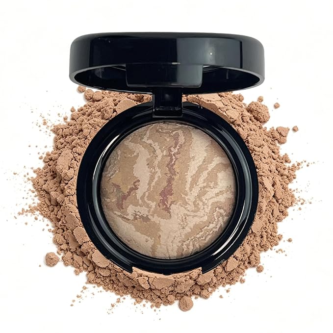 K'APEINE Baked Powder Foundation, Oil Control Correcting Foundation Matte Natural Finish Smooth Lightweight Setting Powder Palette Brighten Color Correcting Powder Foundation for Women-02#
