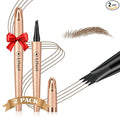 Eyebrow Pen - 2026 New Upgraded 4D Liquid Eye Brow Microblading Pencil With Micro 4 Point Lift & Brow Pen Snatch, Long-Lasting Waterproof, Gifts for Women (2 PCS Light Brown)