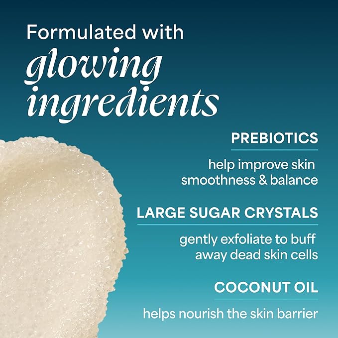 TULA Skin Care So Polished Exfoliating Body Scrub - Gently Exfoliates with Prebiotics, Coconut Oil, and Sugar for Reviving Exfoliation and Glow, 0.44 lb