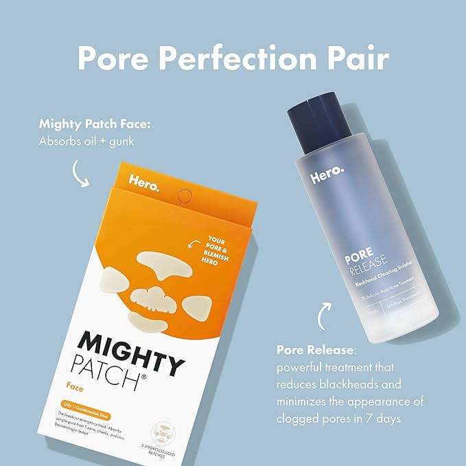Hero Cosmetics Pore Release Blackhead Clearing Solution, Exfoliating 2% Salicylic Acid Toner Featuring AHA, BHA, and PHA, Blackhead Remover Toner, 100 ml