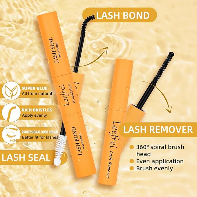 Lash Clusters Kit Invisible Band 10-18mm Manga Lash Clusters D Curl Clusters Eyelash Extensions Fairy Wispy Eye Lashes Kit With Bond & Seal, Glue Remover, Tweezers (LF06 Lashes Set)