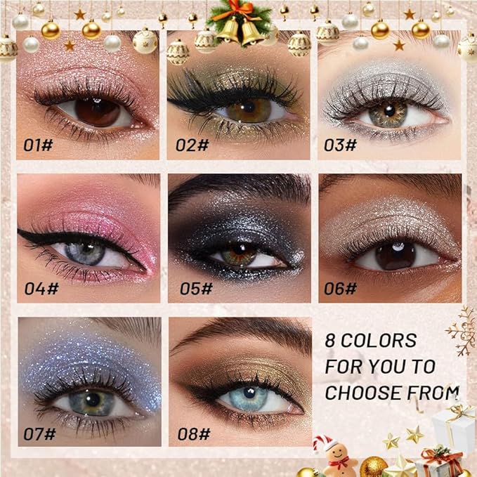 Pressed Single Eyeshadow Makeup,Champagne Gold Sparkle Highly Pigmented Monochrome Eye Shadow Palette, Waterproof Neutral Powder, sombras para ojos, Lightweight Blendable,#06