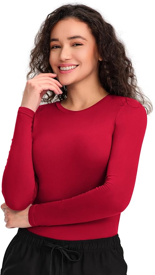 COZYFIT Scrub Undershirts Long Sleeve Women - Underscrub Comfort Tee