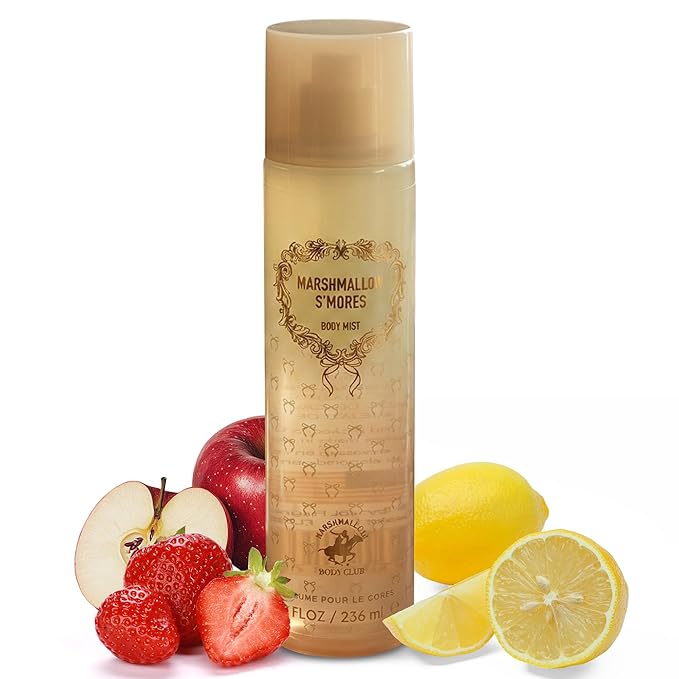 Beverly Hills Polo Club Marshmallow S'mores Body Mist for Women | Irresistible Gourmand Fragrance | Sweet Caramel & Vanilla | Long-Lasting 236ml